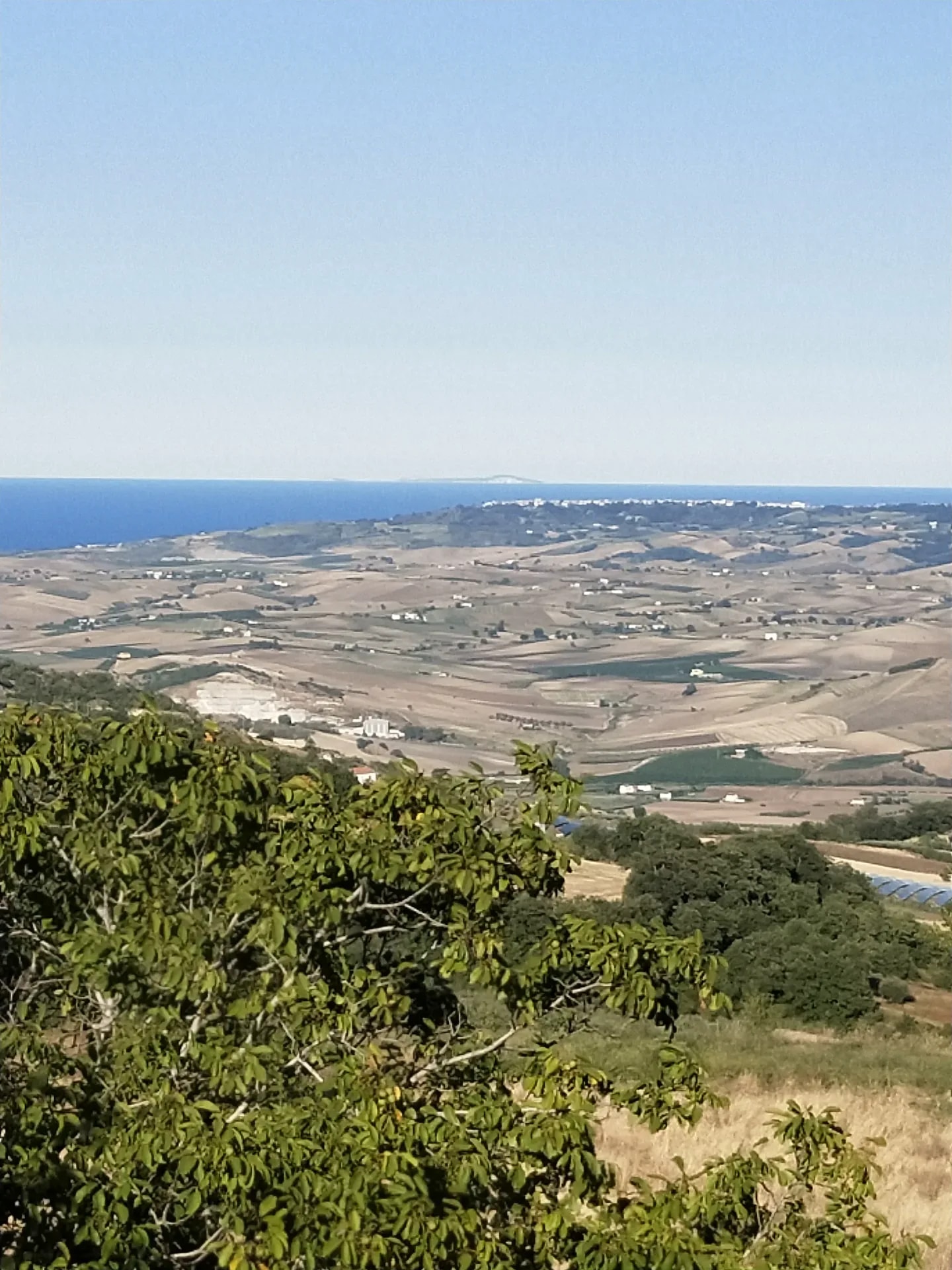 Vista verso il mare Adriatico dall'Abruzzo